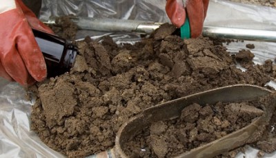 sampling soil for analysis
