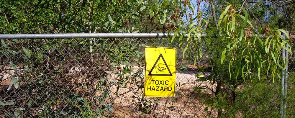 toxic hazard on contaminated site